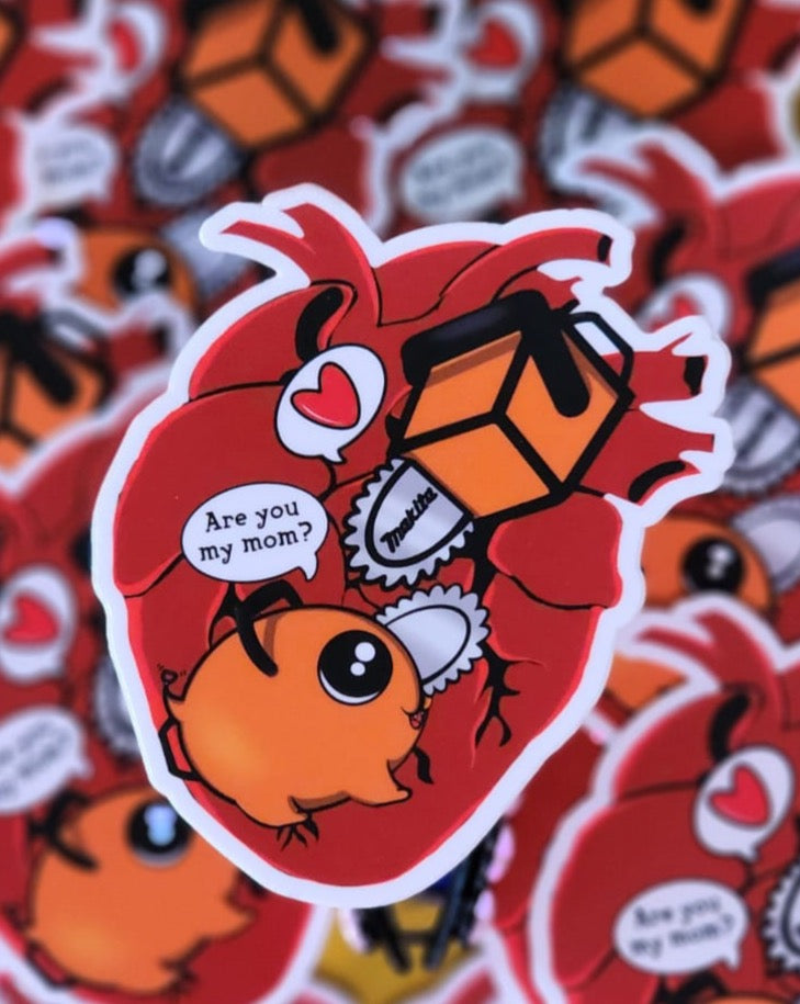 Pochita and Makita Chainsaw Sticker