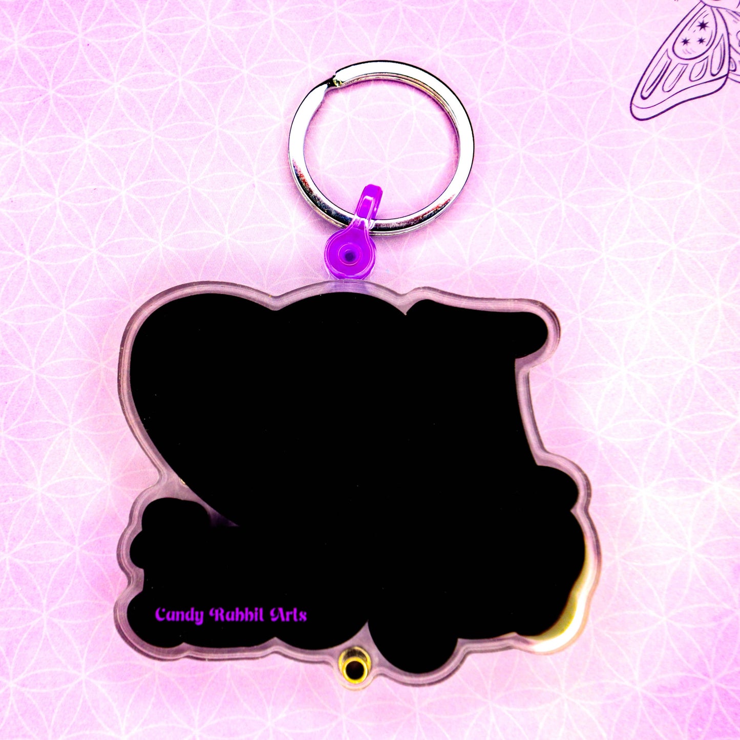 I ❤ My Cat Custom Photo Shaker Keychain