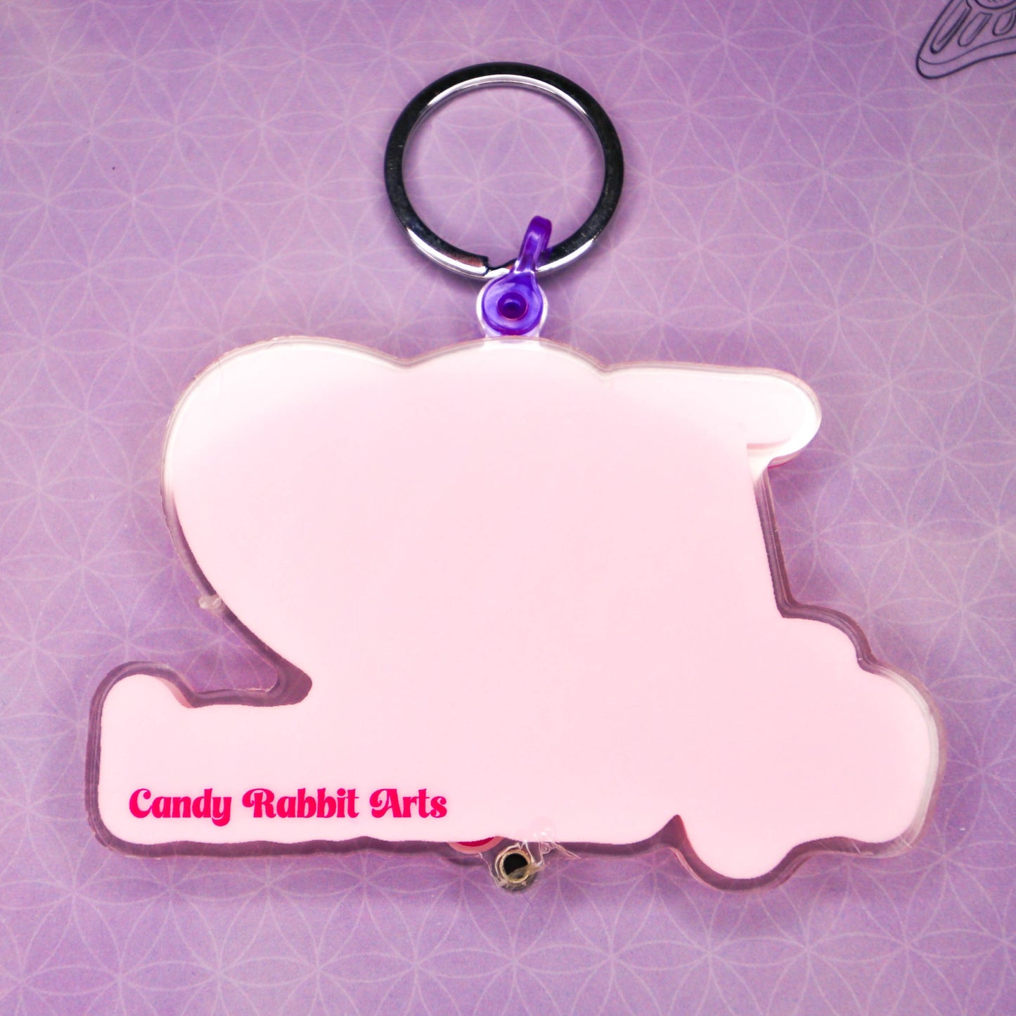 I ❤️ My Girlfriend Pink Photo Shaker Keychain