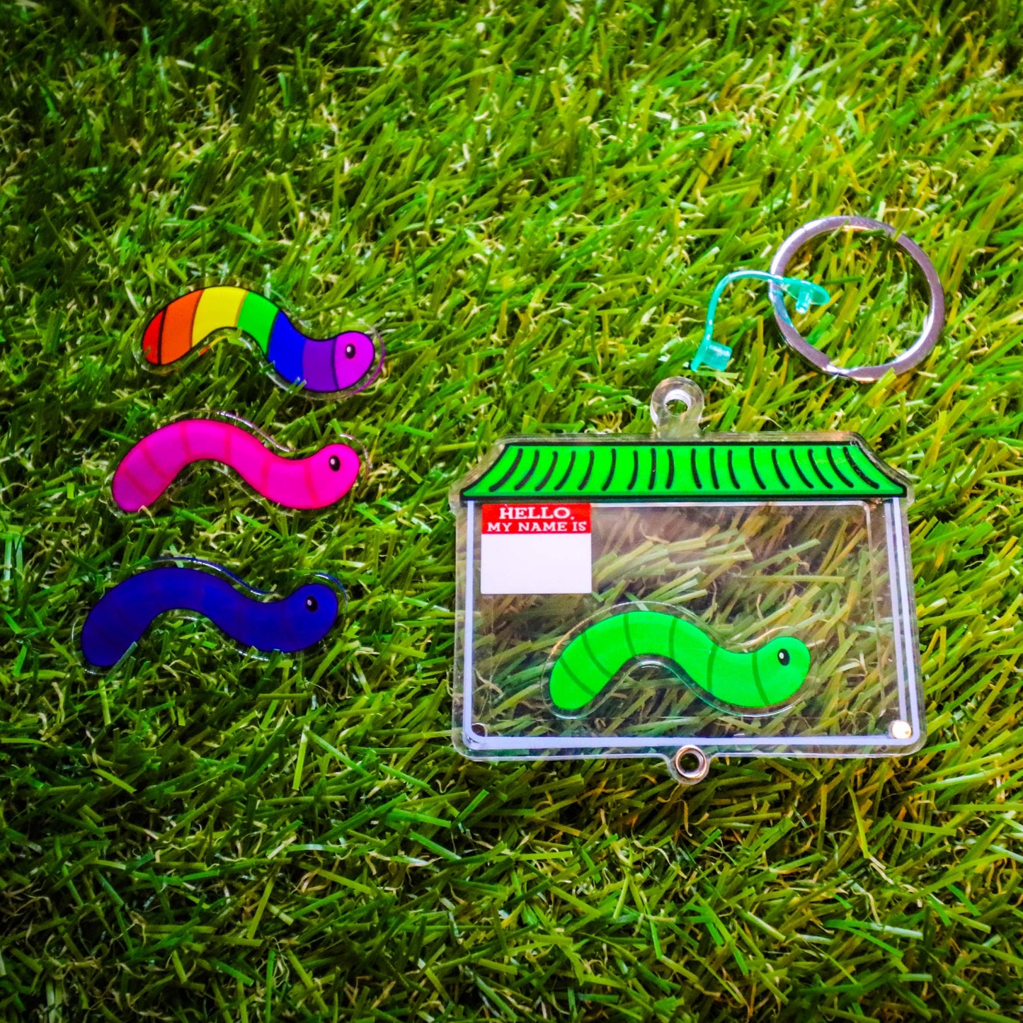 Wormie Custom Shaker Keychain