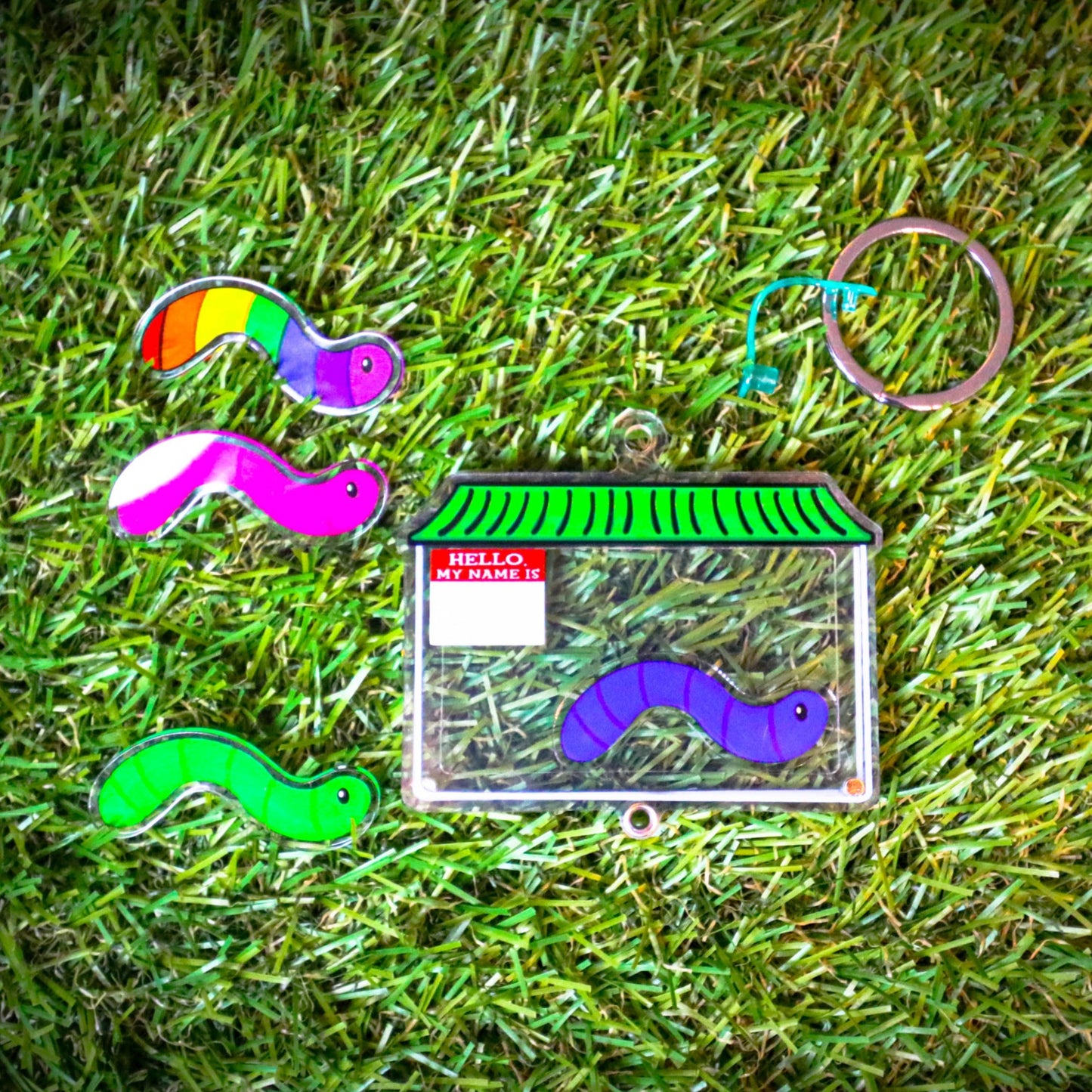 Wormie Custom Shaker Keychain