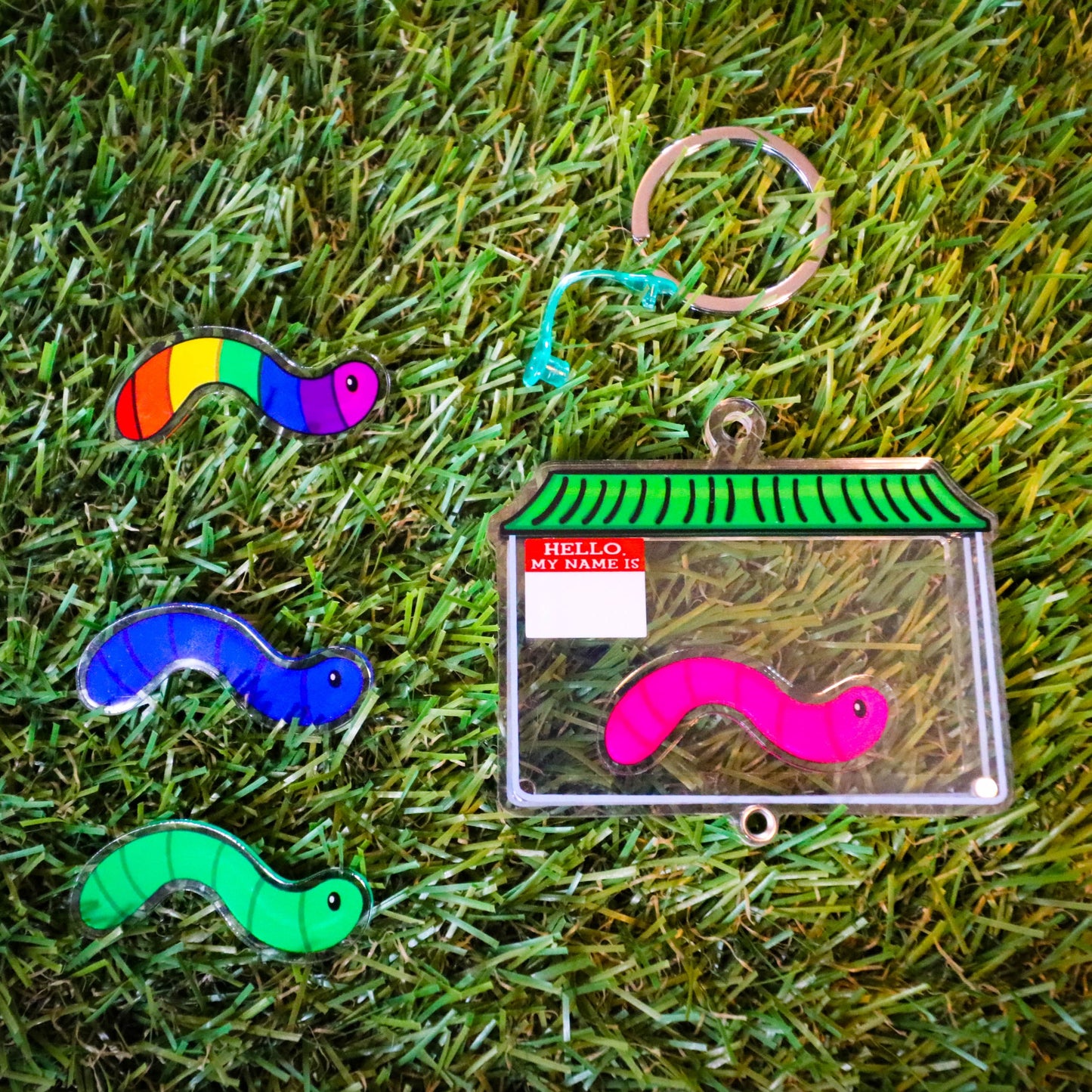 Wormie Custom Shaker Keychain