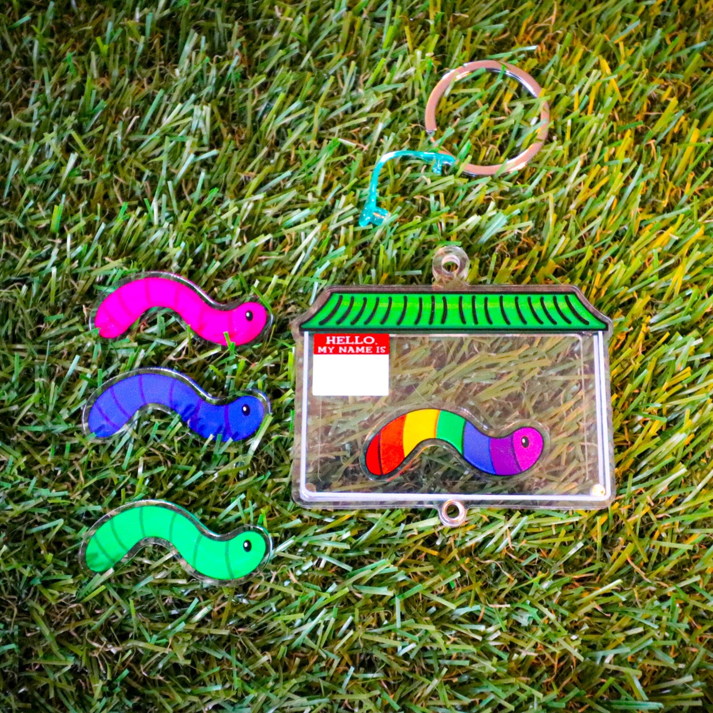 Wormie Custom Shaker Keychain