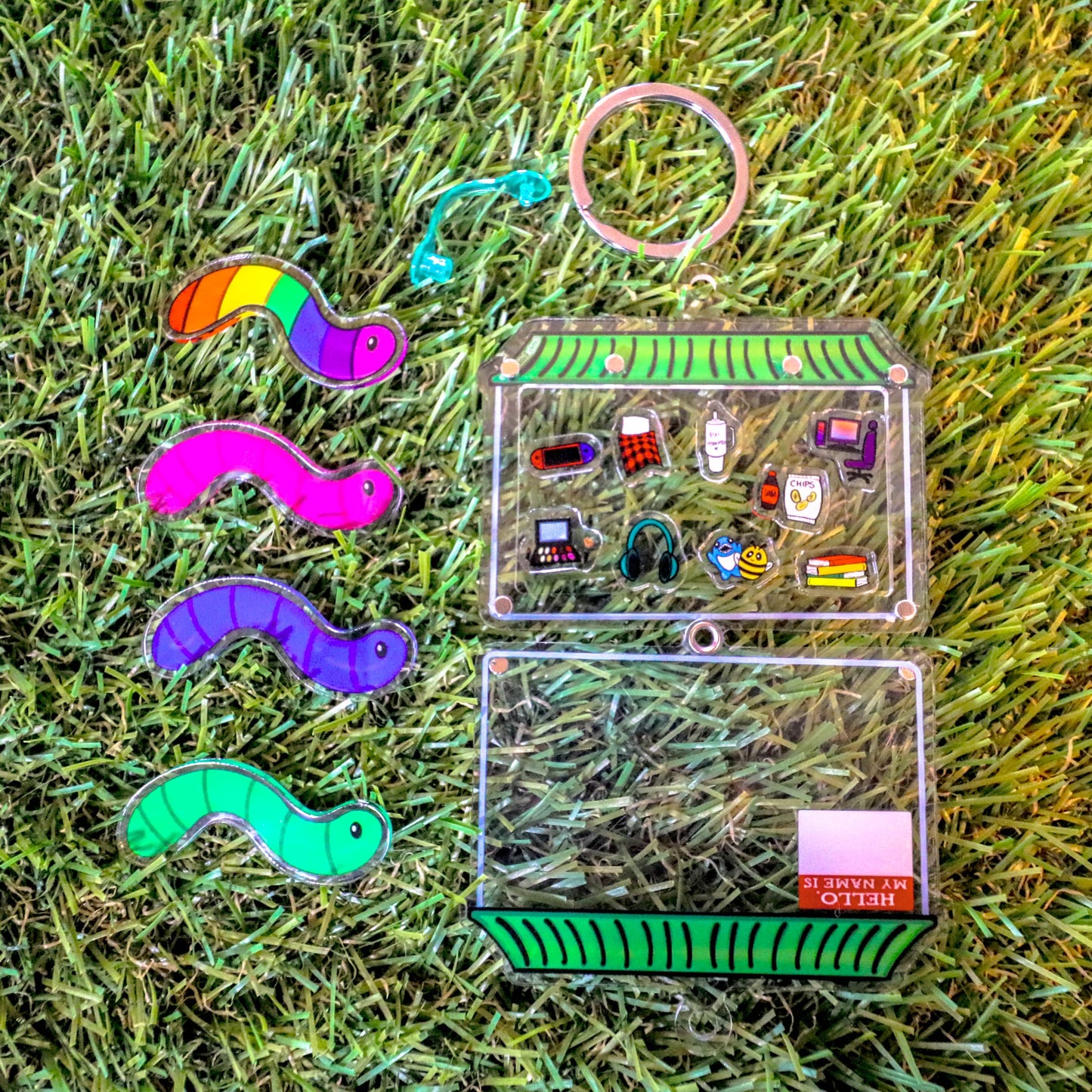 Wormie Custom Shaker Keychain