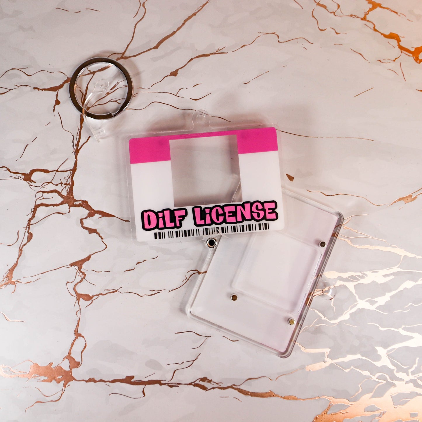 DILF License Photo Shaker Keychain