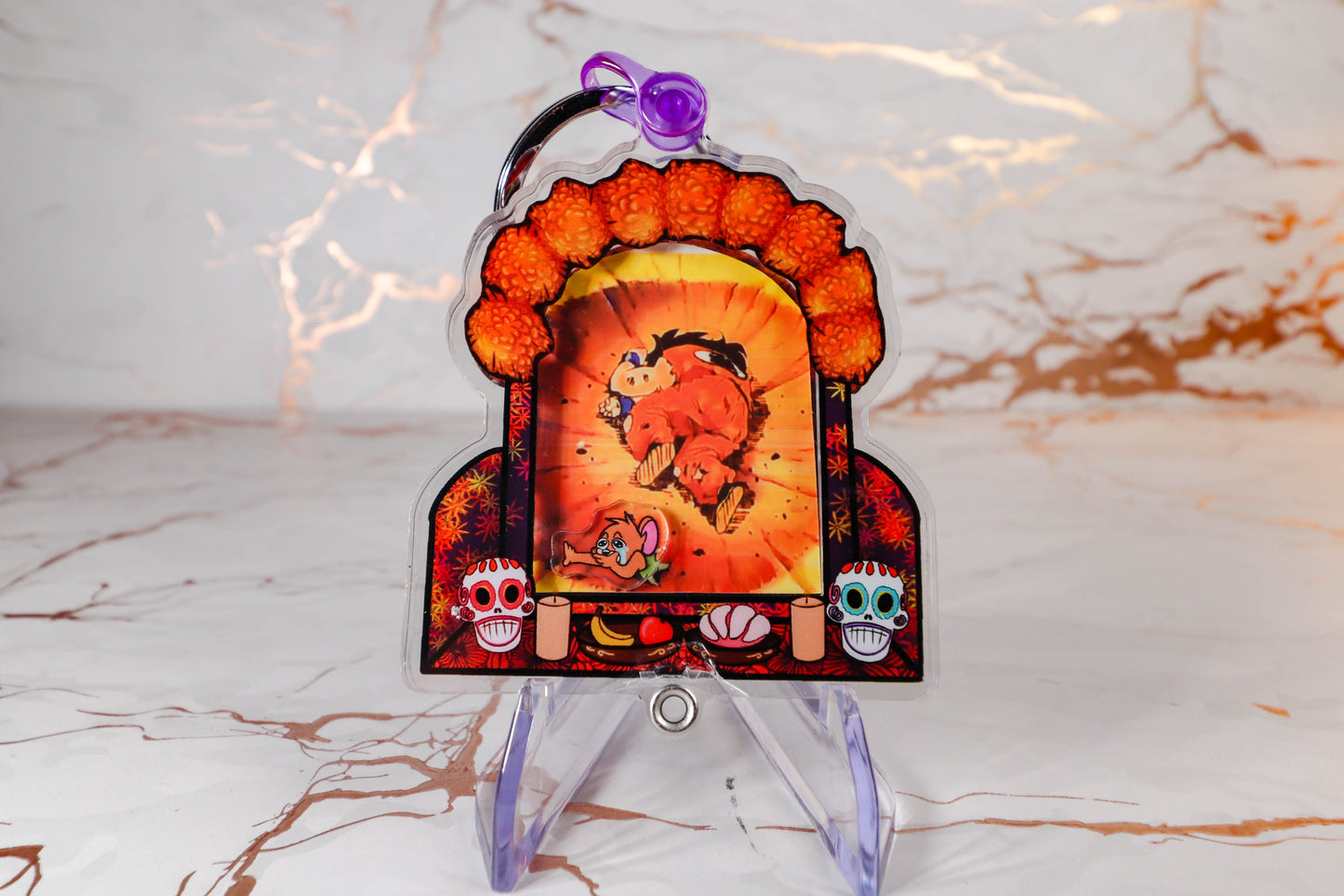 Memorial Shrine Photo Shaker Keychain
