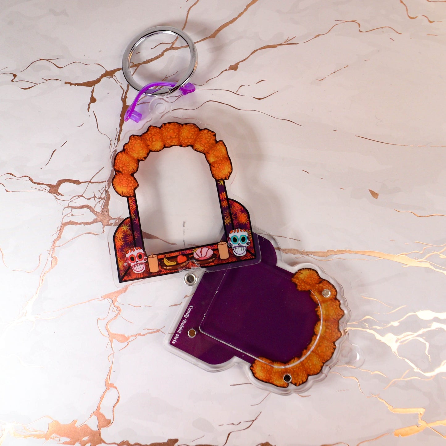 Memorial Shrine Photo Shaker Keychain