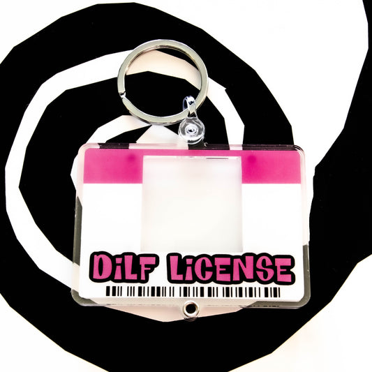 DILF License Photo Shaker Keychain
