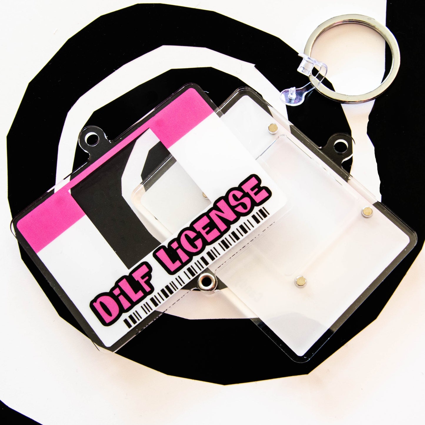 DILF License Photo Shaker Keychain