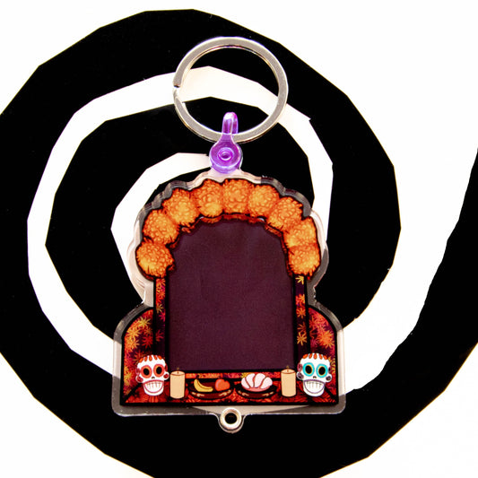 Memorial Shrine Photo Shaker Keychain