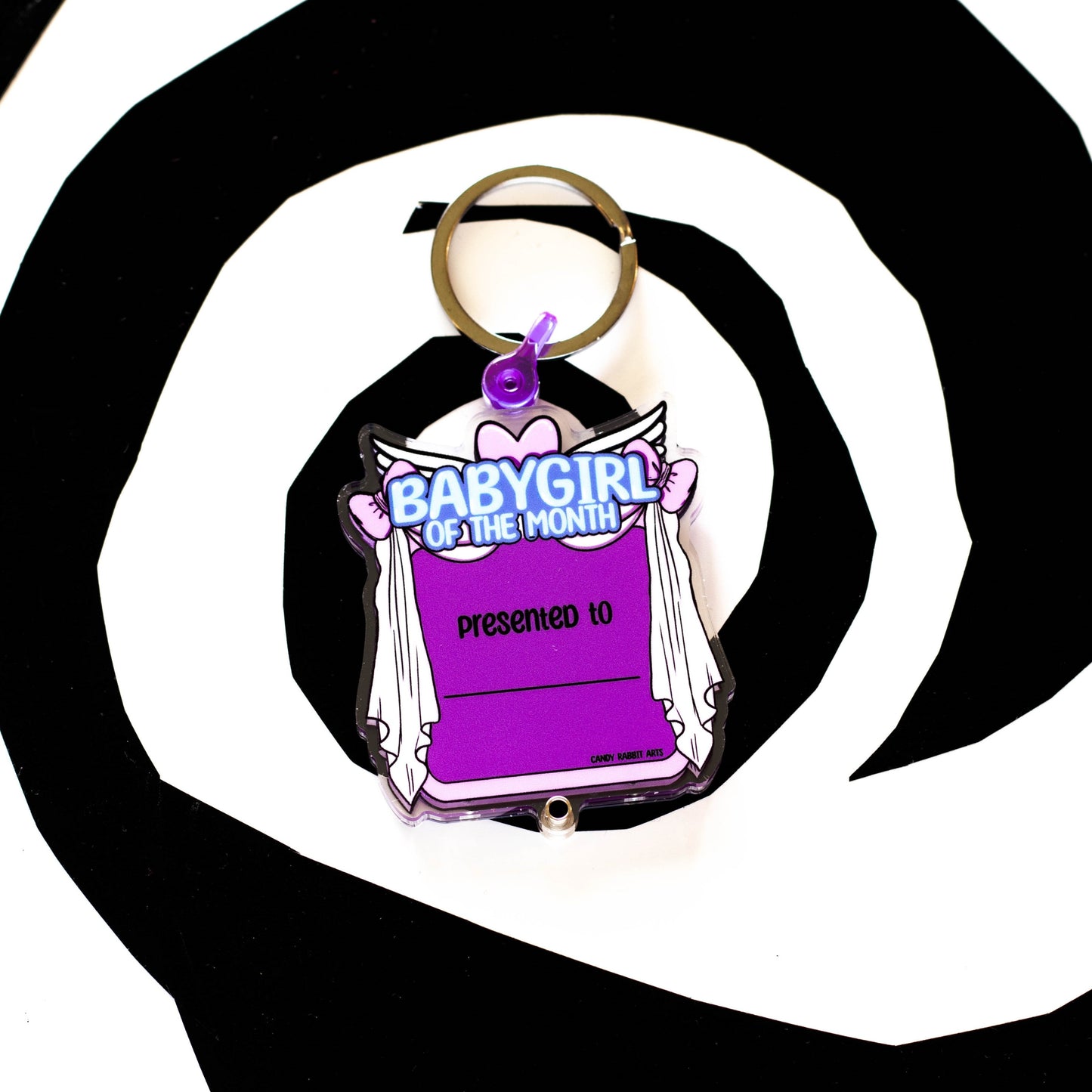 Babygirl of the Month Photo Shaker Keychain