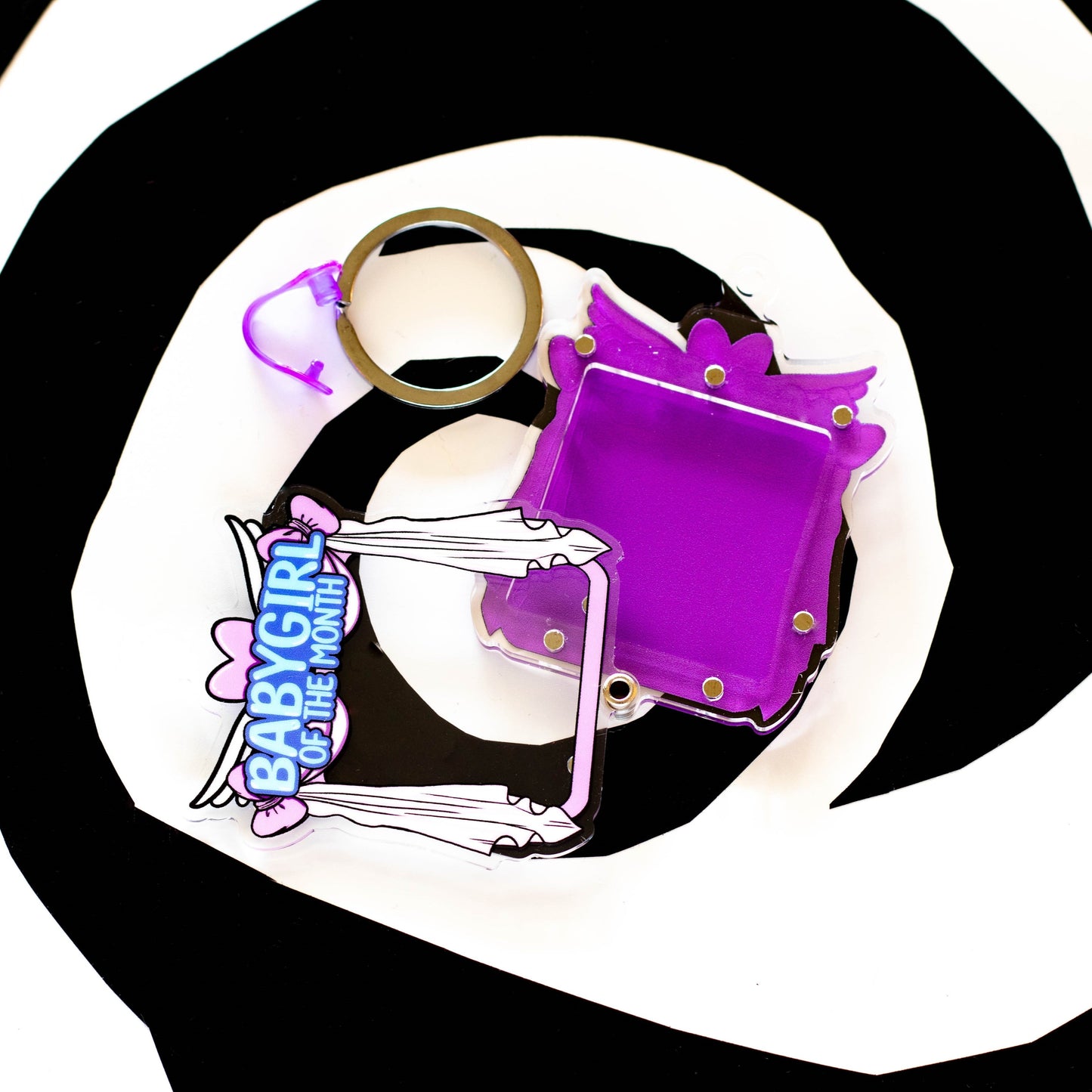 Babygirl of the Month Photo Shaker Keychain