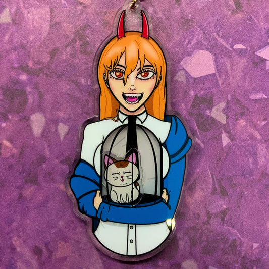 Power and Meowy (Nyako) Shaker Keychain