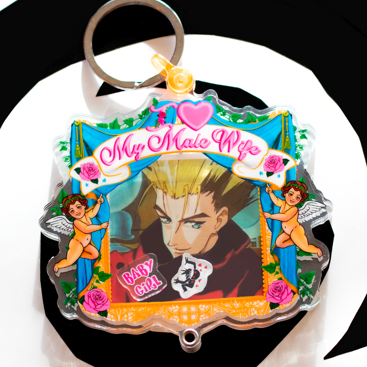 I ❤️ My Male Wife Photo Shaker Keychain