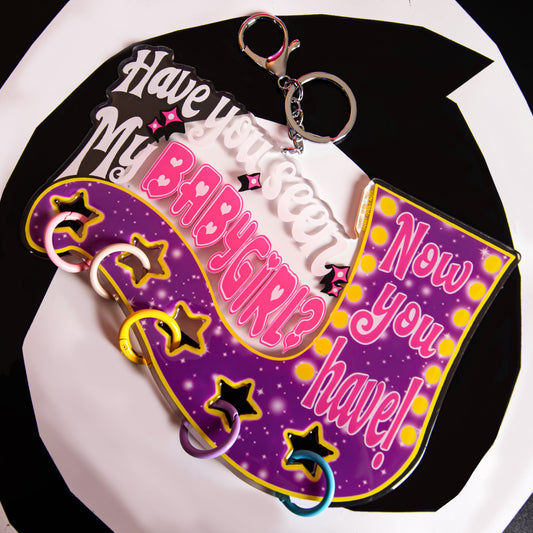 Marquee Babygirl Keychain Holder