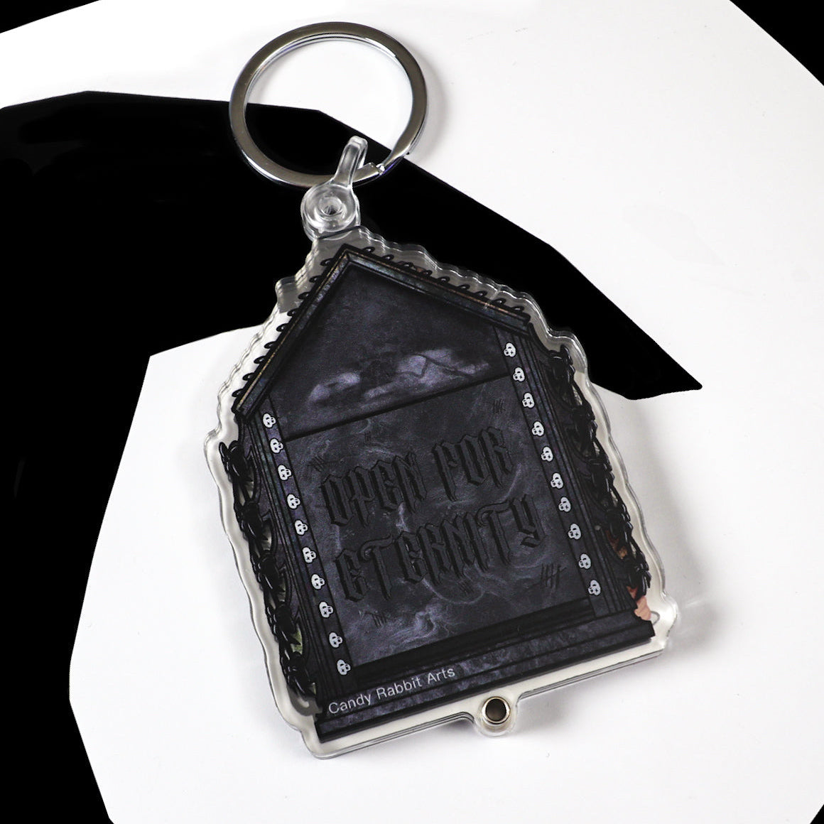 Goth Pancake House Photo Shaker Keychain