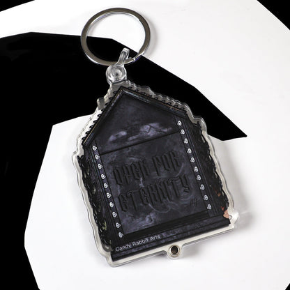 Goth Pancake House Photo Shaker Keychain