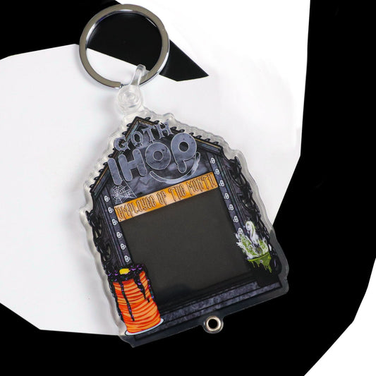 Goth Pancake House Photo Shaker Keychain