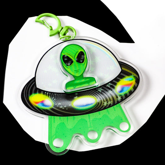 Light up UFO Keychain Holder