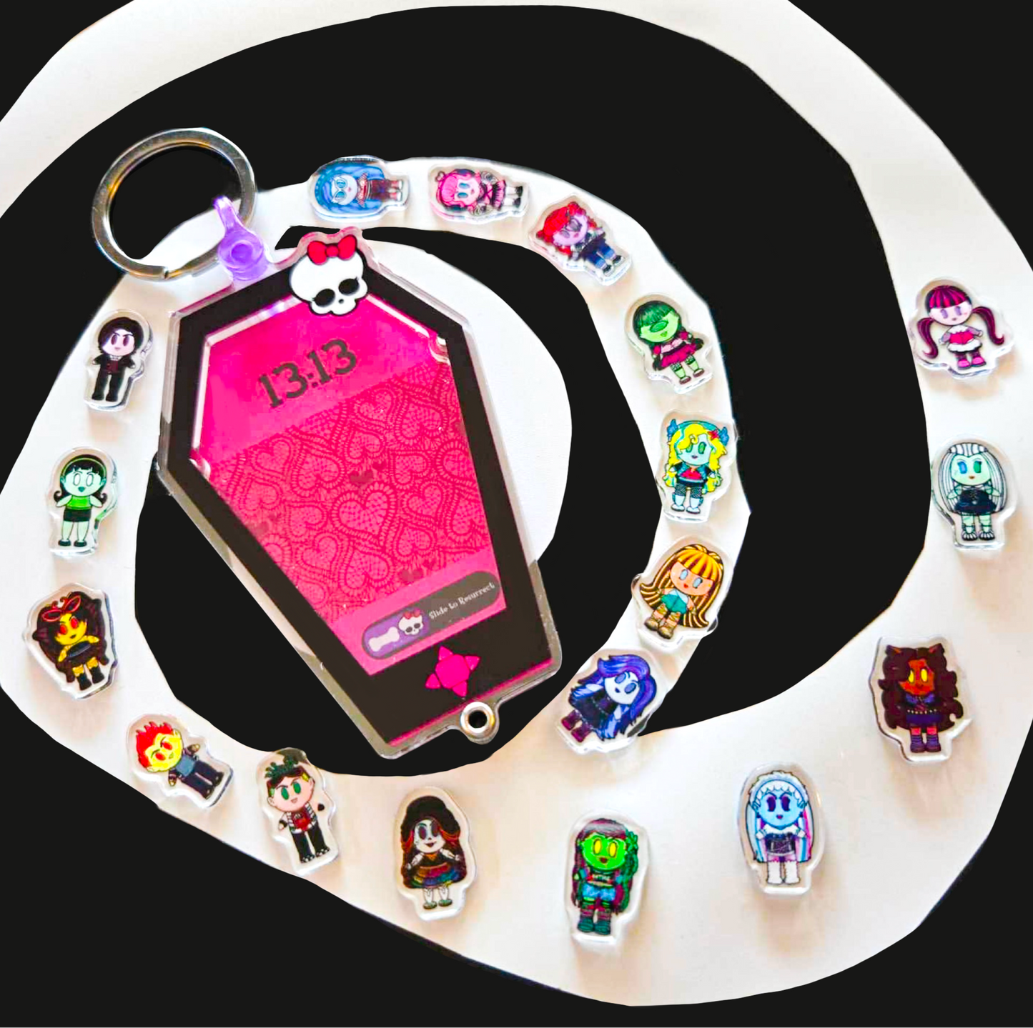 iCoffin Monster High Shaker Keychain