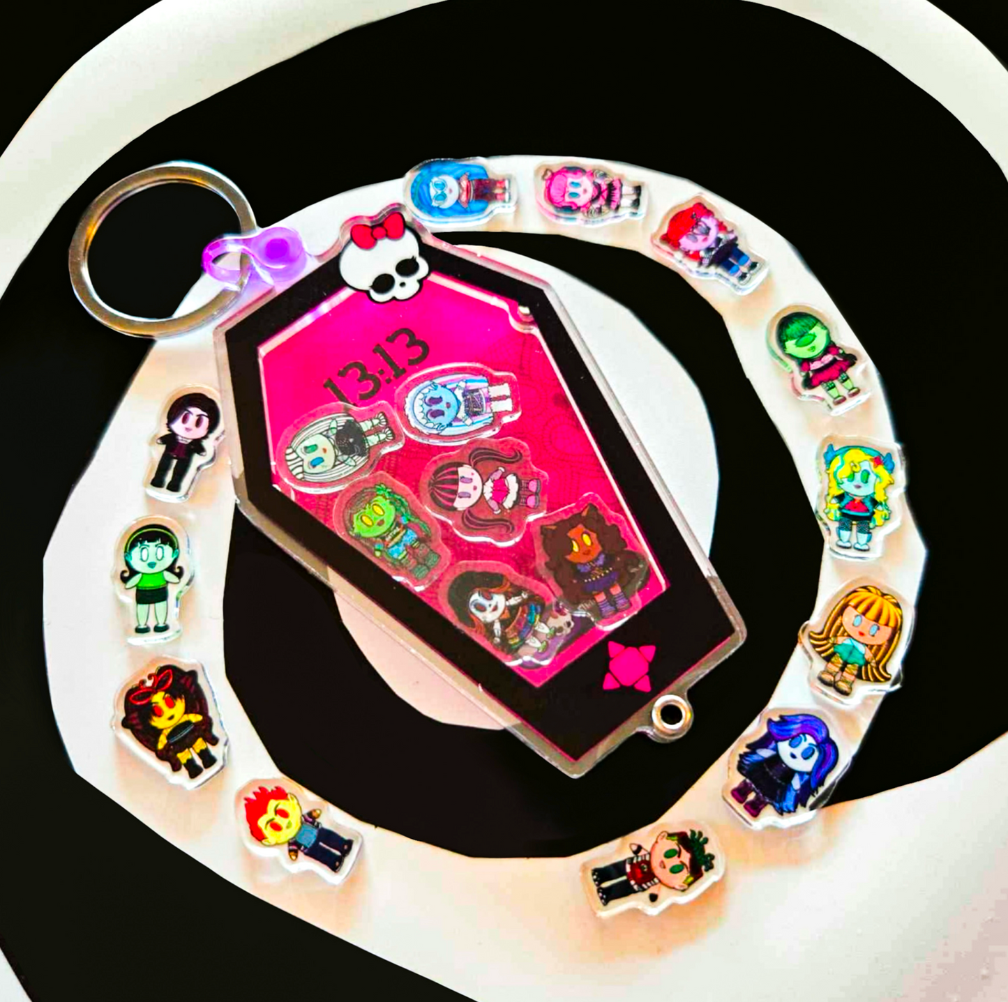 iCoffin Monster High Shaker Keychain