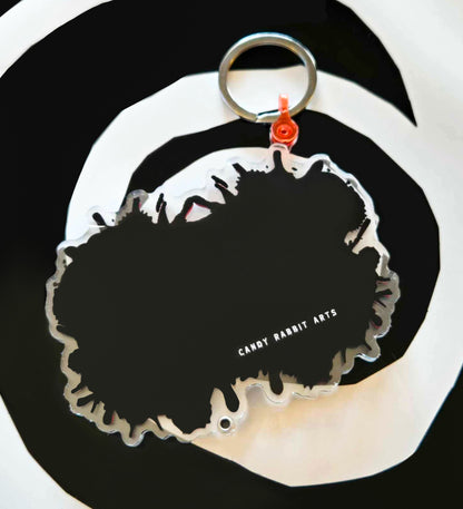 Ghost Face Photo Shaker Keychain