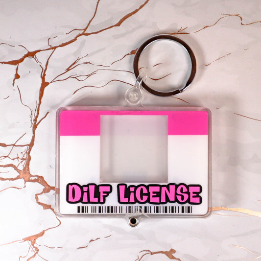 DILF License Photo Shaker Keychain