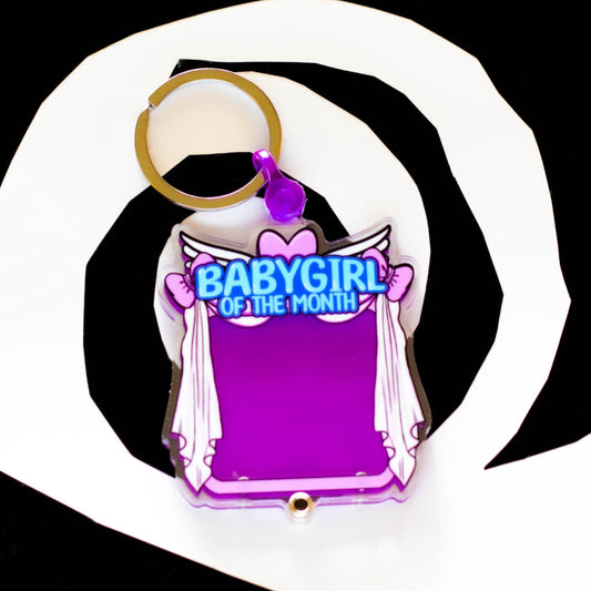 Babygirl of the Month Photo Shaker Keychain