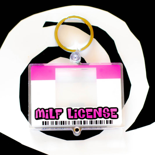 MILF License Photo Shaker Keychain