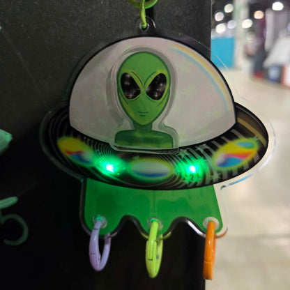 Light up UFO Keychain Holder