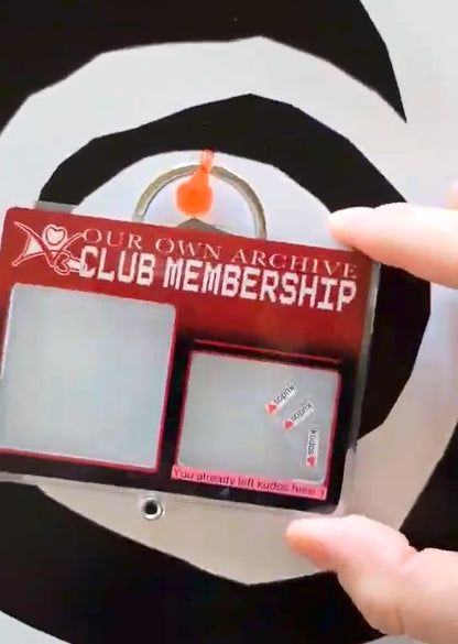 Club AO3 Membership Photo Shaker Keychain